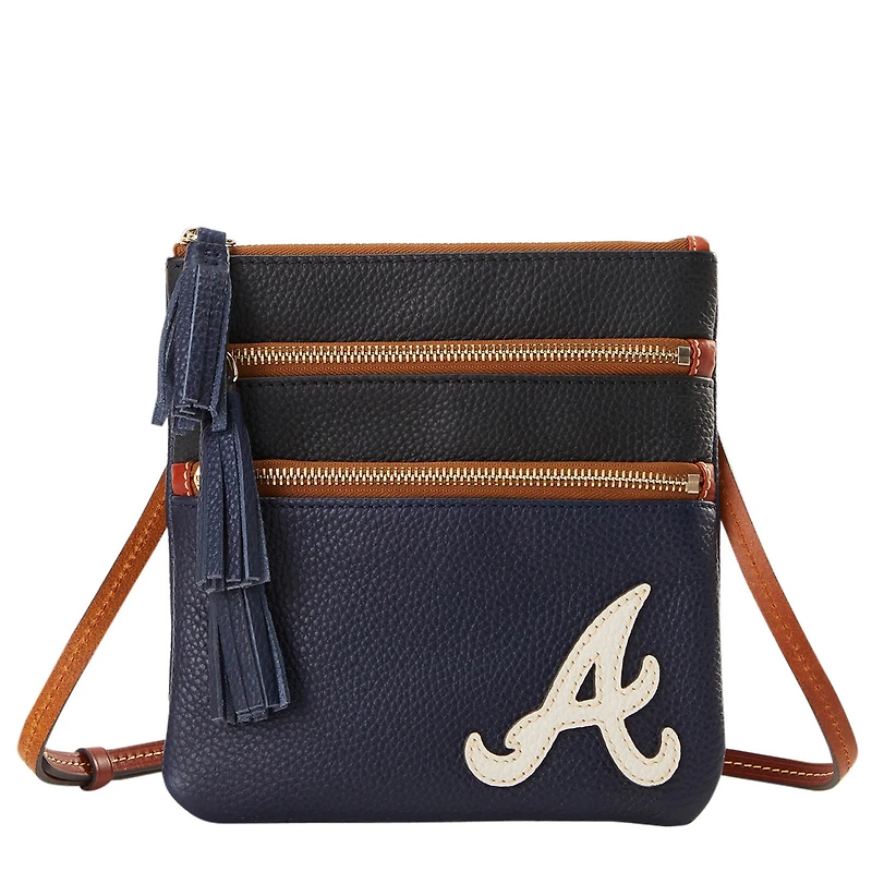 Dooney & Bourke Atlanta Braves Infield Sac à bandoulière à triple fermeture éclair