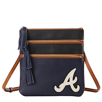 Dooney & Bourke Atlanta Braves Infield Sac à bandoulière à triple fermeture éclair