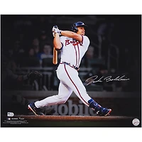 Photo dédicacée de Drake Baldwin (Atlanta Braves) - Coup de circuit (40,6 x 50,8 cm)