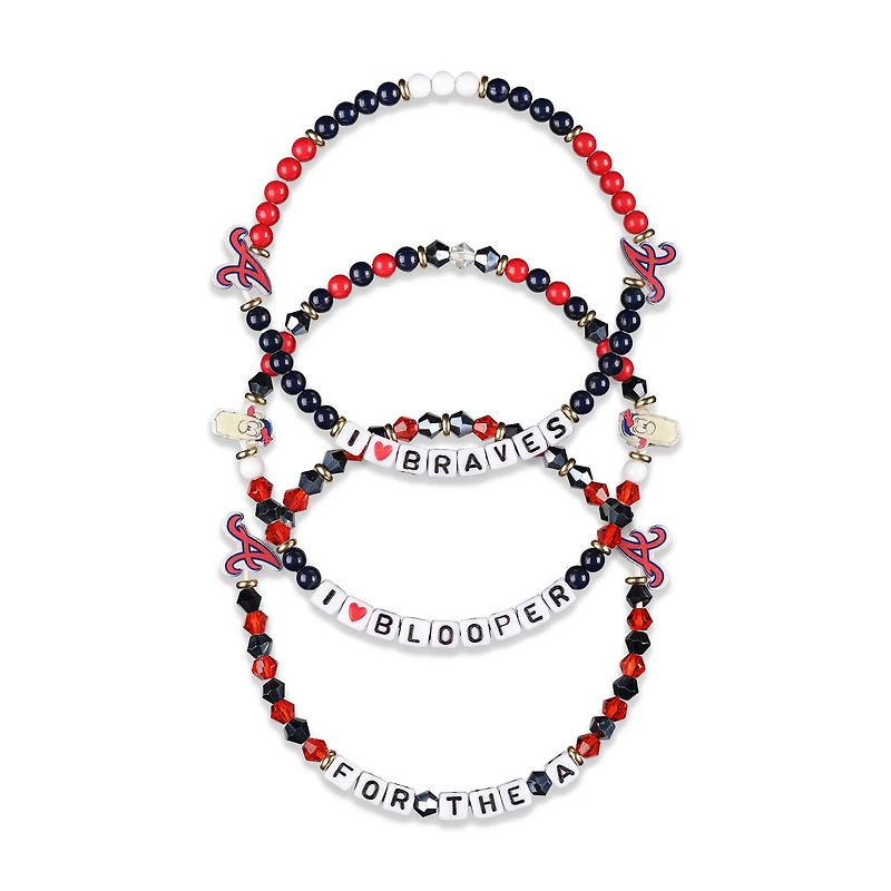 Lot de 3 bracelets d'amitié FOCO des Braves d'Atlanta