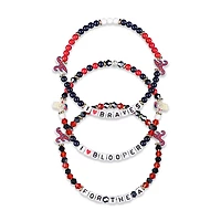 Lot de 3 bracelets d'amitié FOCO des Braves d'Atlanta