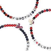 Lot de 3 bracelets d'amitié FOCO des Braves d'Atlanta