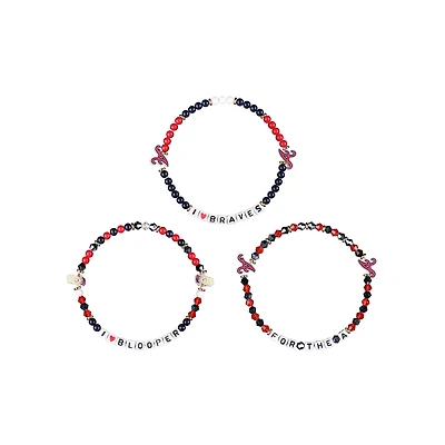 Lot de 3 bracelets d'amitié FOCO des Braves d'Atlanta
