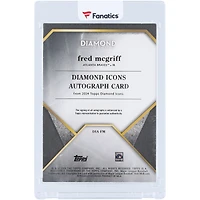 Fred McGriff Atlanta Braves Autographed 2024 Topps Diamond Icons Black #DIA-FM #1/10 Card 