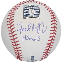 Balle de baseball autographiée par Fred McGriff des Braves d'Atlanta, avec logo du Temple de la renommée et inscription « HOF 23 ».