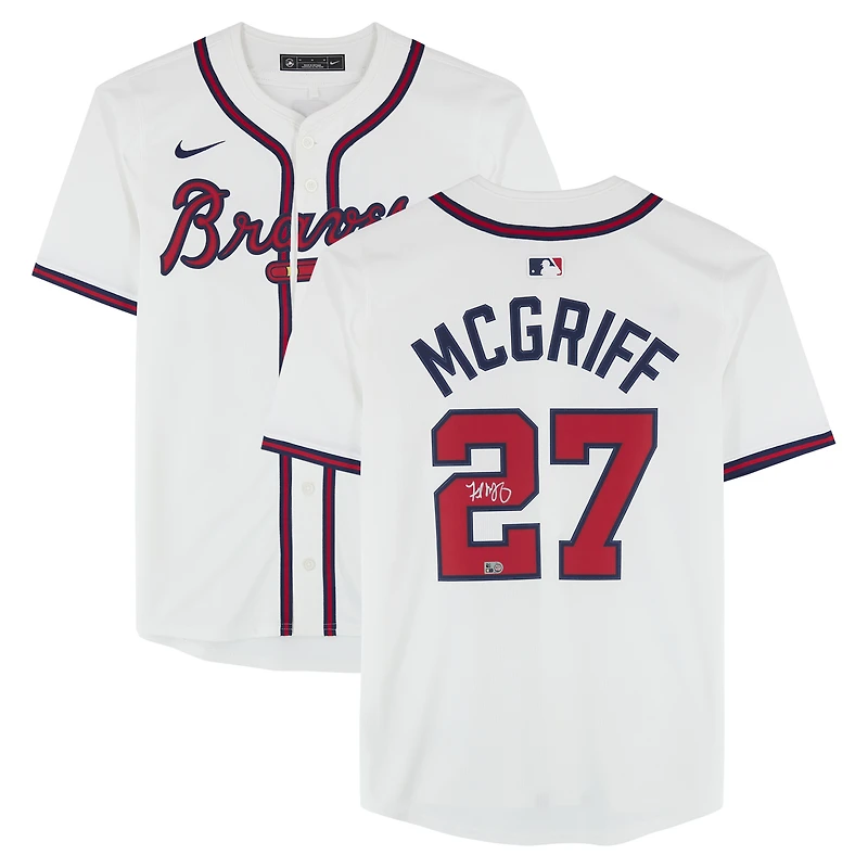 Fred McGriff Atlanta Braves Autographed White Nike Replica Jersey