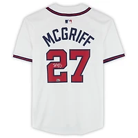 Maillot réplique blanc Nike autographié de Fred McGriff (Atlanta Braves)