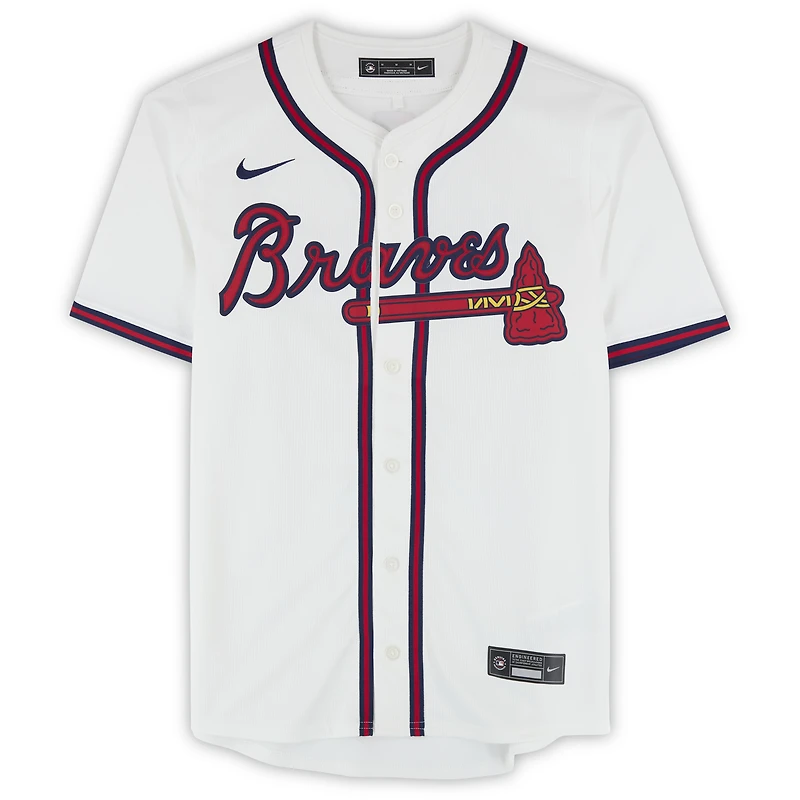 Maillot réplique blanc Nike autographié de Fred McGriff (Atlanta Braves)
