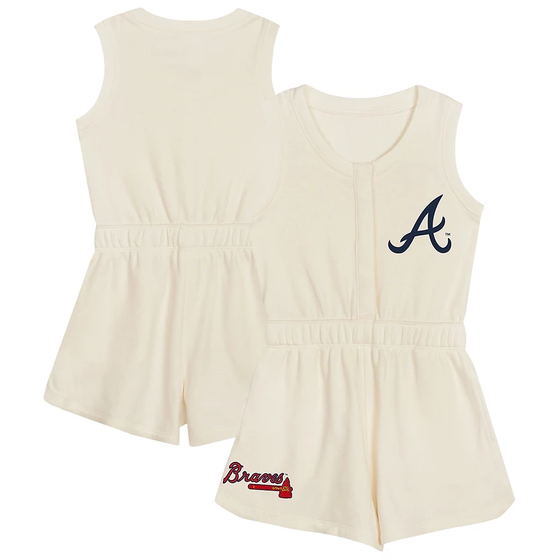 Combinaison débardeur Girl Power des Braves d'Atlanta pour filles d'âge préscolaire crème