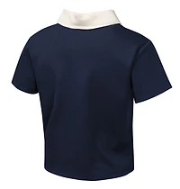 Girls Youth Navy Atlanta Braves Base Trainer Johnny Polo and Skort Set