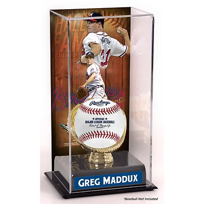 Vitrine sublimée avec image de Greg Maddux, membre du Temple de la renommée des Braves d'Atlanta