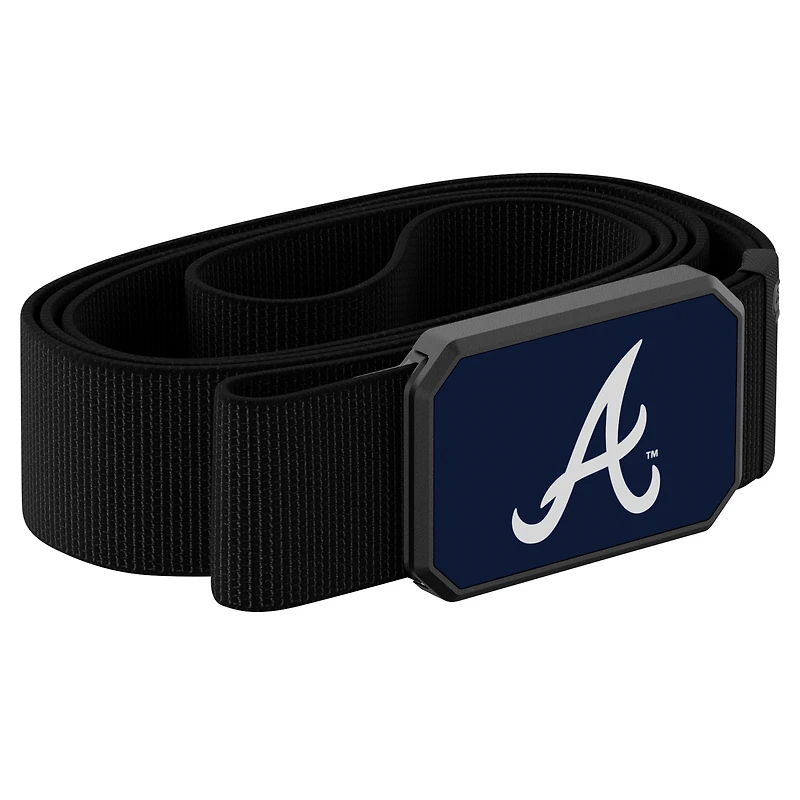 Ceinture noire Groove Life des Braves d'Atlanta avec boucle aux couleurs de l'équipe