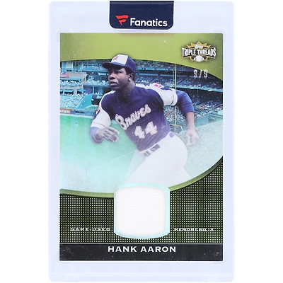 V106832 BRAVES Hank Aaron Atlanta Braves 2011 Topps Triple Threads Jeu Utilisé Relique #TTUSR-52 #9/9 Carte Hank Aaron UNS TPP CARTES À COLLECTIONNER 45846 COLTRC CG01BB0945 #101