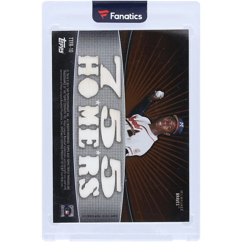 V106832 BRAVES Hank Aaron Atlanta Braves 2011 Topps Triple Threads Multi Game Used Relics #TTFR-10 #1/27 Carte Hank Aaron UNS TPP CARTES À COLLECTIONNER 45846 COLTRC CG01BB0969 #125