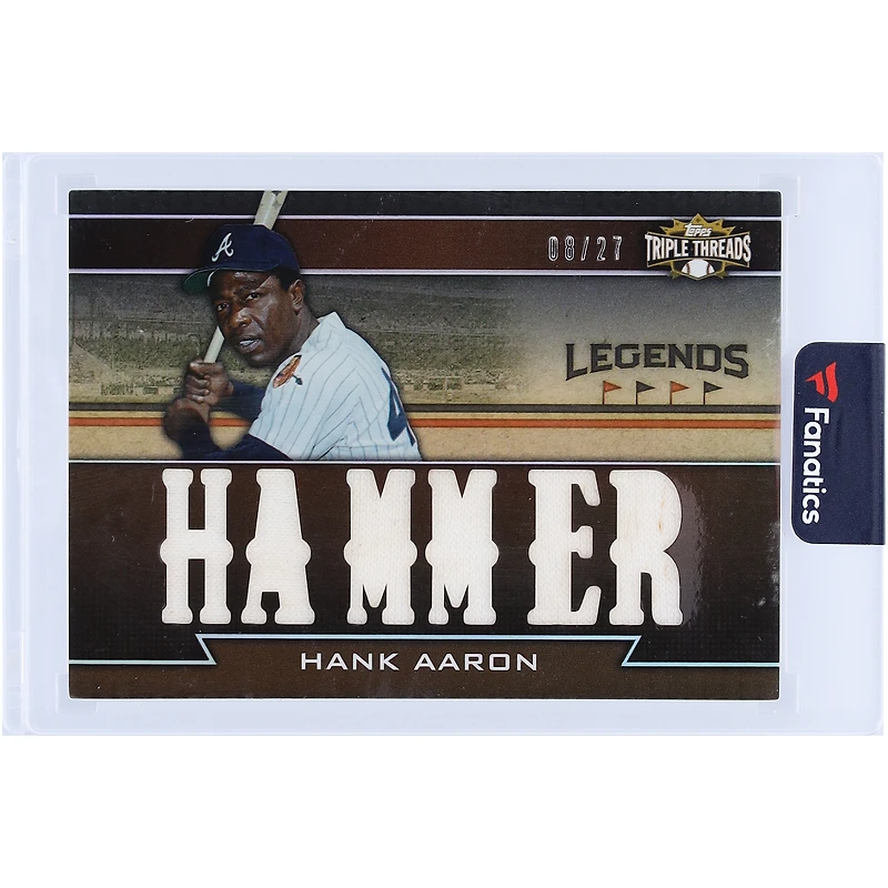 V106832 BRAVES Hank Aaron Atlanta Braves 2011 Topps Triple Threads Multi Game Used Relics #TTRL-15 #8/27 Carte Hank Aaron UNS TPP CARTES À COLLECTIONNER 45846 COLTRC CG01BB0965 #121