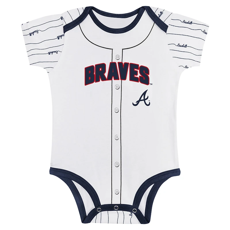Ensemble de 2 bodys Play Ball des Braves d'Atlanta pour bébé