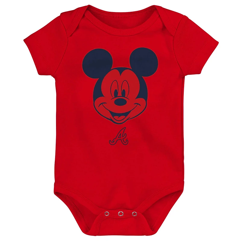 Infant Atlanta Braves Three-Pack Winning Team Bodysuit Set