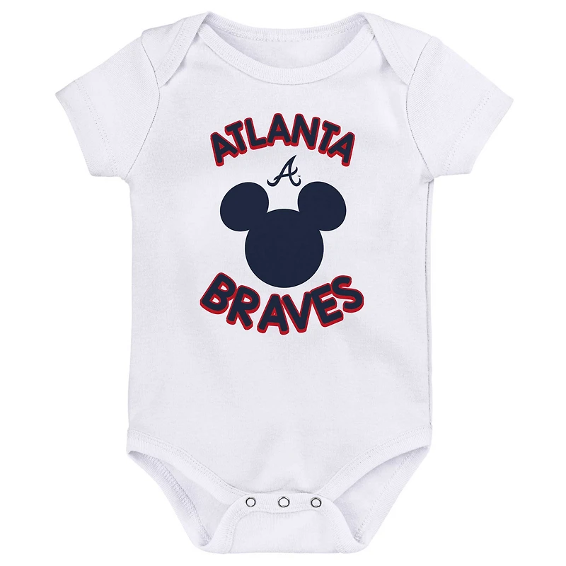 Infant Atlanta Braves Three-Pack Winning Team Bodysuit Set