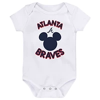 Infant Atlanta Braves Three-Pack Winning Team Bodysuit Set