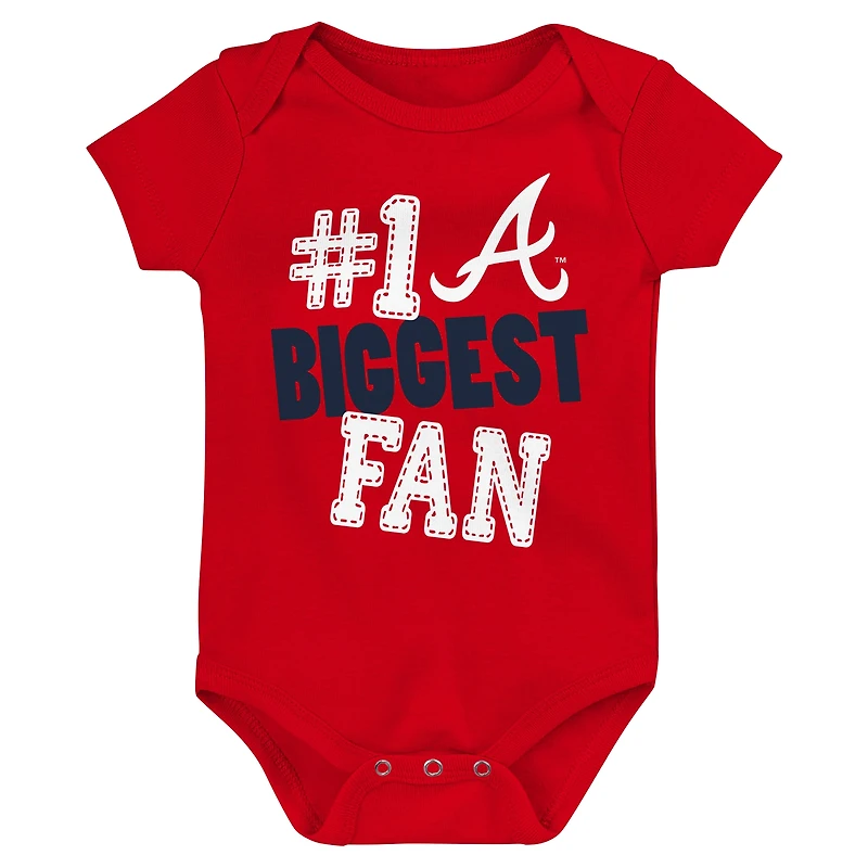 Ensemble de 3 bodys Fanatics Atlanta Braves Fan Pennant pour bébé