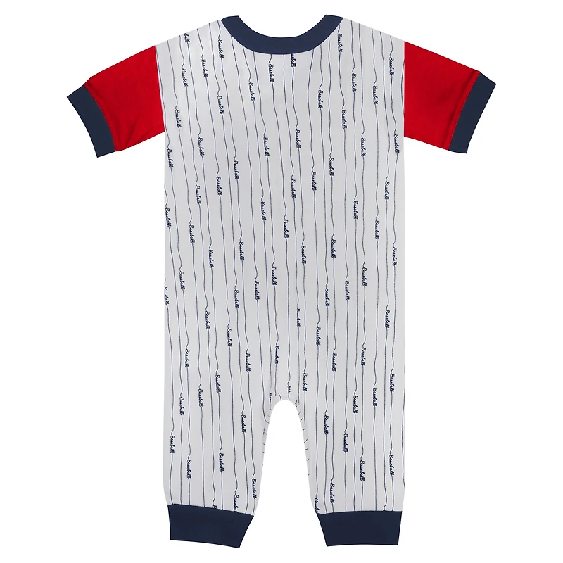 Infant Fanatics White Atlanta Braves Logo Best Series Full-Snap Jumper