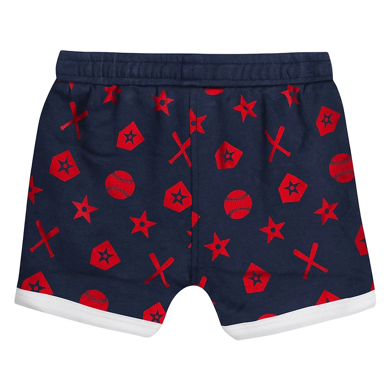 Infant Navy Atlanta Braves On Deck 2-Piece Diaper Cover Set