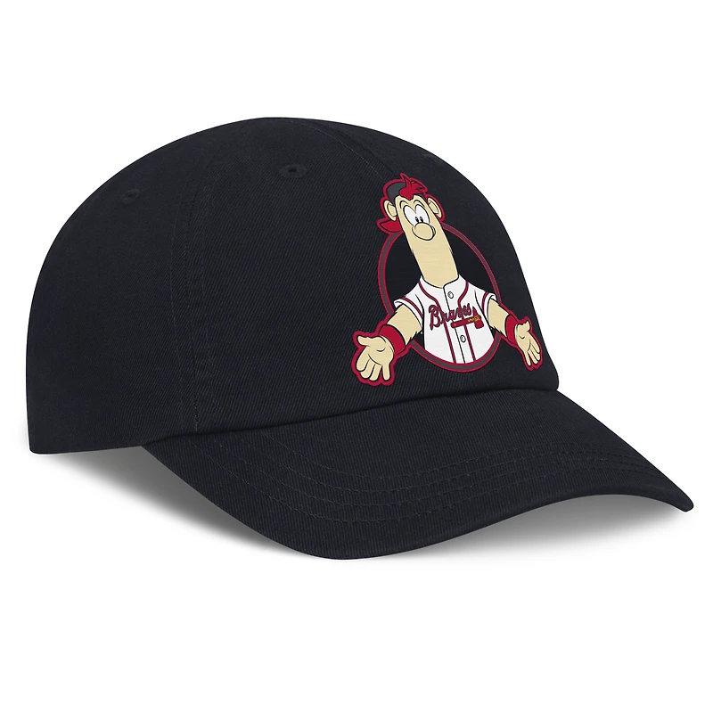 Casquette Nike Flex Club Mascotte des Atlanta Braves pour bébé, bleu marine