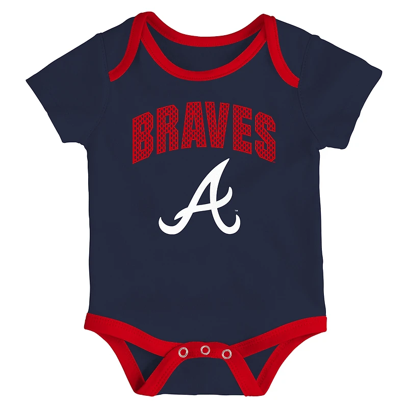 Infant Outerstuff Atlanta Braves All Day Play Three-Piece Bodysuit Set