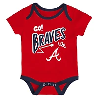 Infant Outerstuff Atlanta Braves All Day Play Three-Piece Bodysuit Set