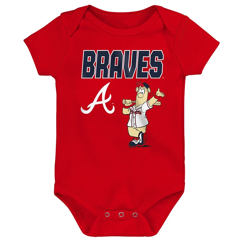 Infant Outerstuff Atlanta Braves Home Plate 3-Piece Bodysuit Set