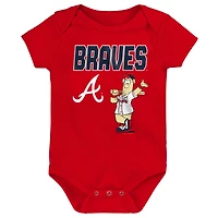 Infant Outerstuff Atlanta Braves Home Plate 3-Piece Bodysuit Set