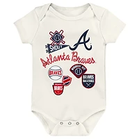 Infant Outerstuff Atlanta Braves Home Plate 3-Piece Bodysuit Set