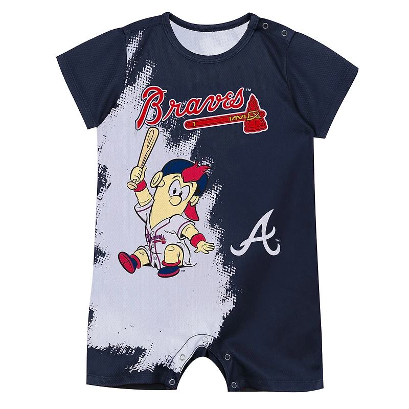 Body bébé mascotte des Braves d'Atlanta, bleu marine, de la marque Outerstuff