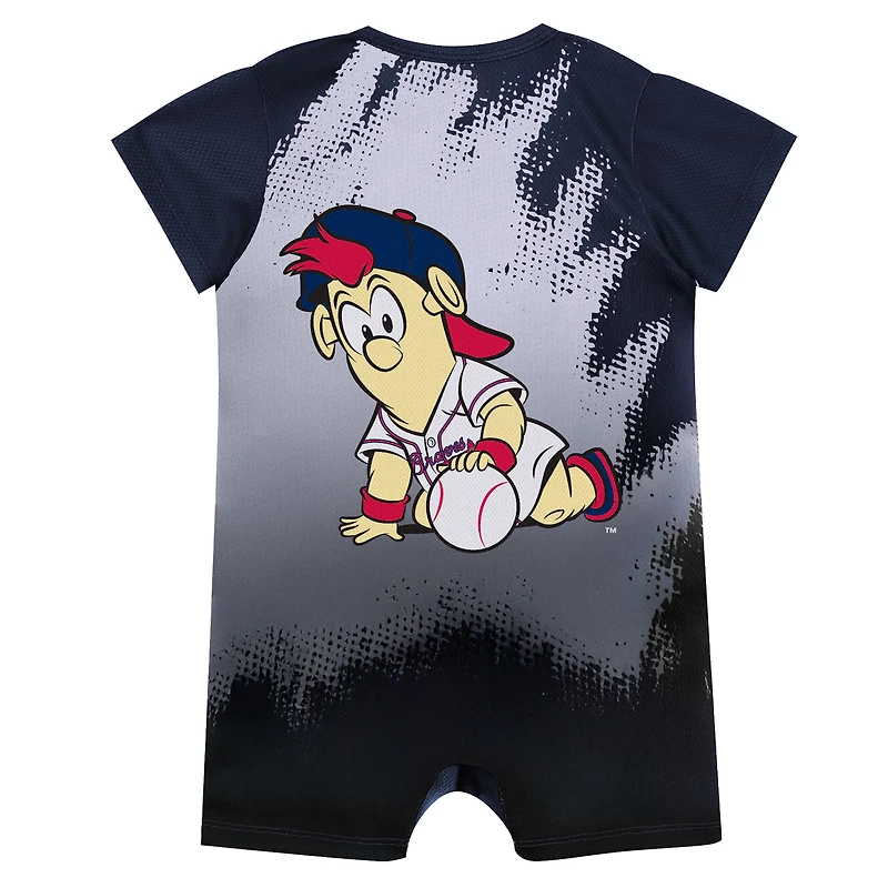 Body bébé mascotte des Braves d'Atlanta, bleu marine, de la marque Outerstuff