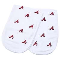 Ensemble de 2 torchons en mousseline pour bébé Three Little Anchors Atlanta Braves