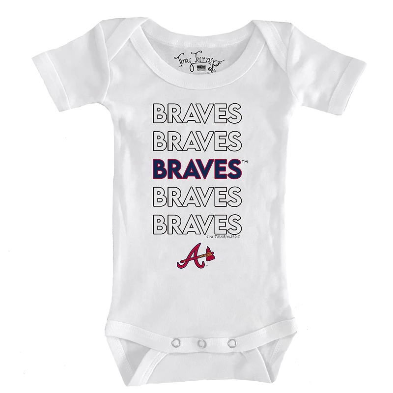 Body bébé blanc à imprimé petits navets des Braves d'Atlanta