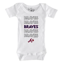 Body bébé blanc à imprimé petits navets des Braves d'Atlanta