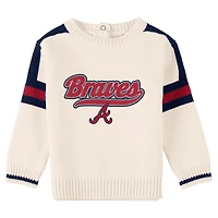 Pull pour bébé WEAR by Erin Andrews couleur crème des Braves d'Atlanta