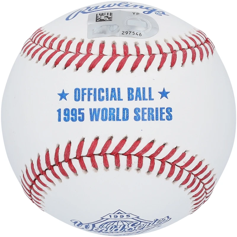 Javy Lopez Atlanta Braves Autographed 1995 World Series Logo Baseball