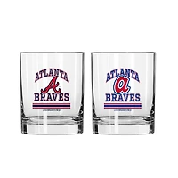 Ensemble de deux verres Logo Brands Atlanta Braves de 35 cl (logos actuels et anciens)