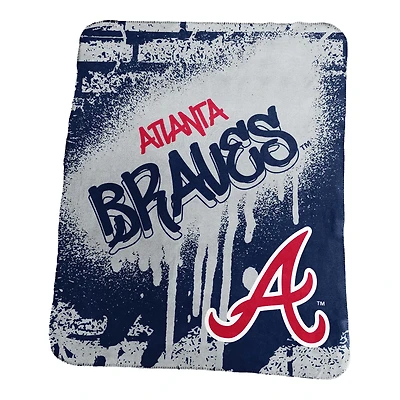 Logo Brands Atlanta Braves 50" x 60" Classic Graffiti Fleece Throw Blanket