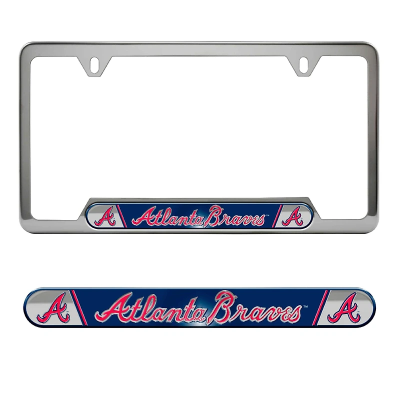 Logo Brands  Atlanta Braves Embossed License Plate Frame