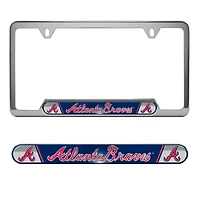 Logo Brands  Atlanta Braves Embossed License Plate Frame