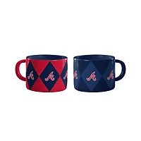 Logo Brands Atlanta Braves Two-Pack Diamond Mug Set