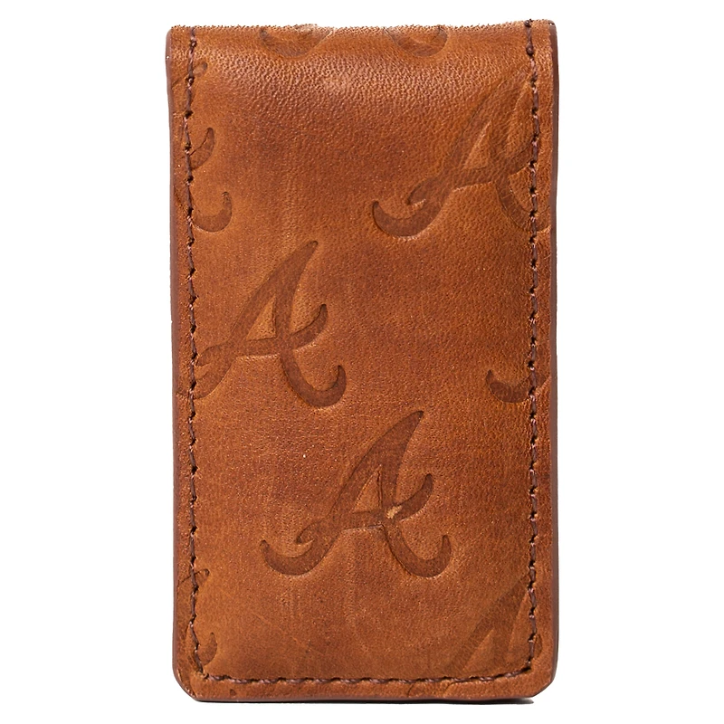 Lusso Brown Pince à billets magnétique Atlanta Braves Sammy
