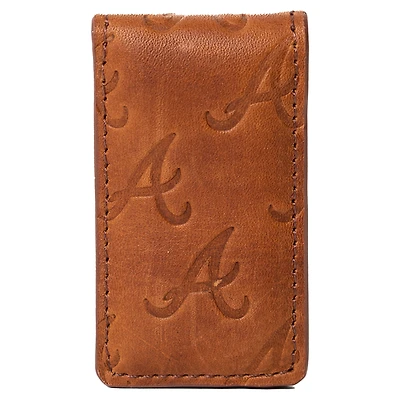 Lusso Brown Pince à billets magnétique Atlanta Braves Sammy