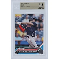 Matt Olson Atlanta Braves 2023 Topps Now Blue 7th Player with 40 HR & 100 RBI in 113 Games #687 #/49 BGS Authenticated 9.5 Card 