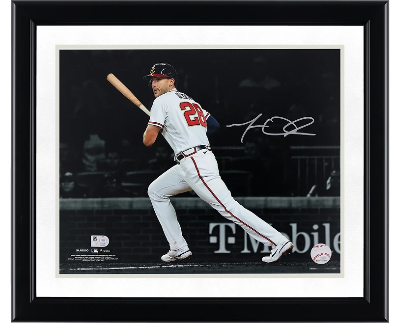 Matt Olson Atlanta Braves Autographed 11" x 14" Hitting Spotlight Photograph - Signed in Silver Ink