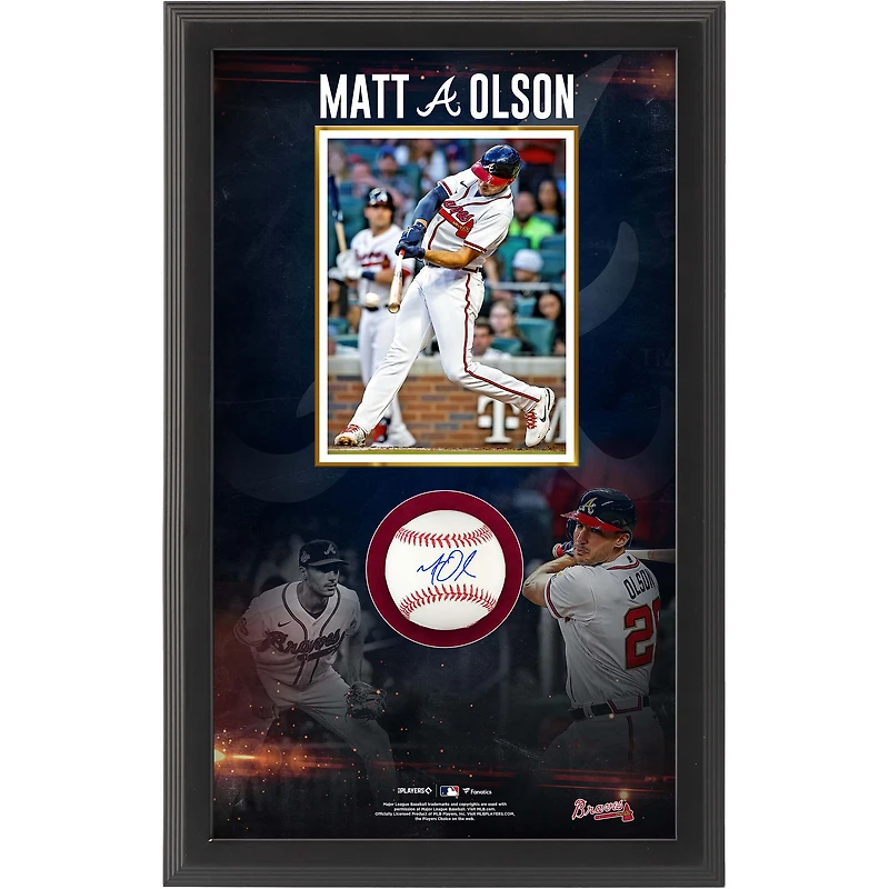 Coffret de baseball autographié par Matt Olson des Braves d'Atlanta