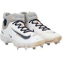 Chaussures Nike blanches/bleu marine dédicacées par Matt Olson des Braves d'Atlanta lors de la saison 2024 de la MLB - RG13339947-48